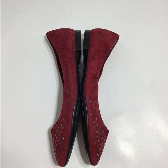 Attilio Giusti Leombruni Dark Red Leather Flats Suede New Size 38 - Picture 4 of 8